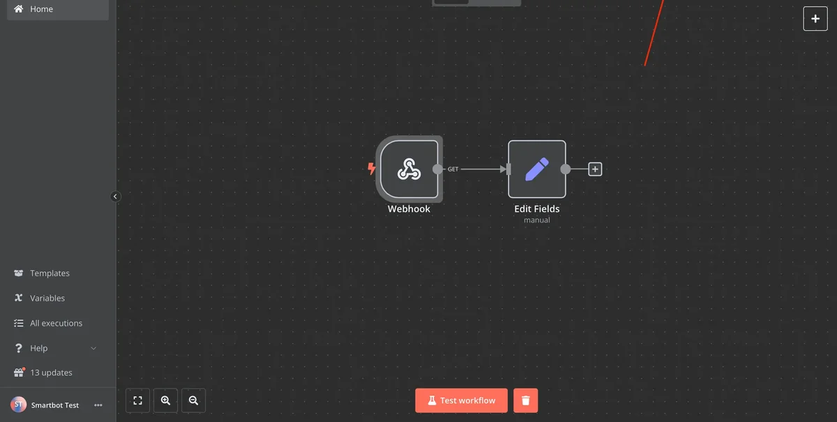 Activating the Workflow via the Toggle Switch in the Top Header of n8n