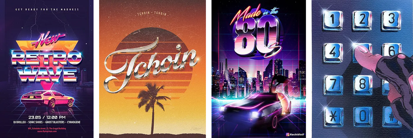 Styl synthwave retrofuturyzm
